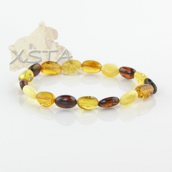 Mix amber beads polished olive